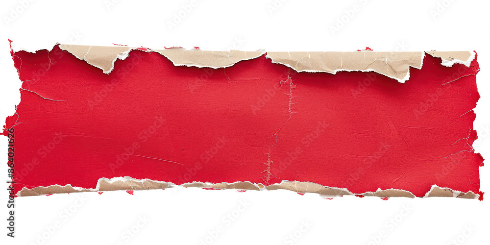 piece of torn red cardboard paper isolated on transparent or white background, for creative designs and textured backgrounds, PNG piece of torn red cardboard paper isolated on transparent or white background, for creative designs and textured backgrounds, PNG