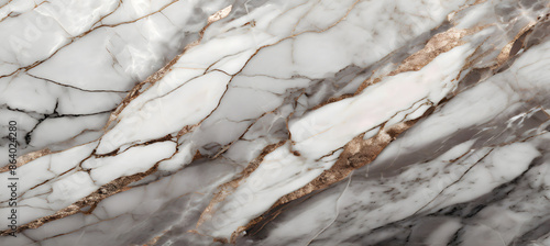 Panel kuchenny z motywem Abstract white marble background with brown and gray color, Natural patterns for design art. Generative AI.