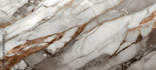 Panel kuchenny z motywem Abstract white marble background with brown and gray color, Natural patterns for design art. Generative AI.