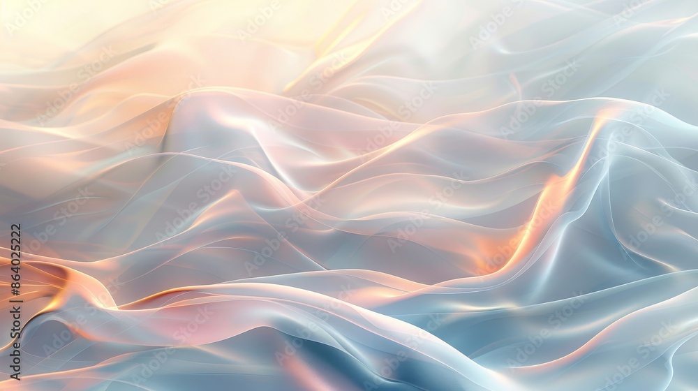 Scene with flowing patterns and calming gradient Scene with flowing patterns and calming gradient