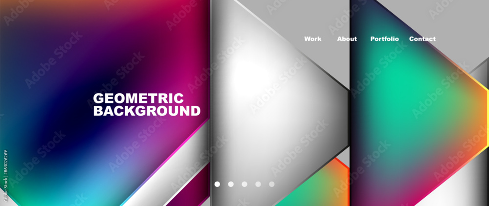 Flowing bright neon gradients geometric abstract background with triangles and lines. Fluid color pattern of color liquid gradient background for wallpaper, banner, background, card, landing page Flowing bright neon gradients geometric abstract background with triangles and lines. Fluid color pattern of color liquid gradient background for wallpaper, banner, background, card, landing page