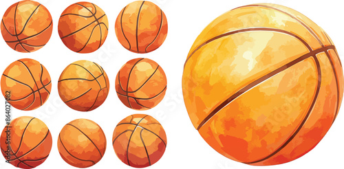 basketball ball watercolor clipart	