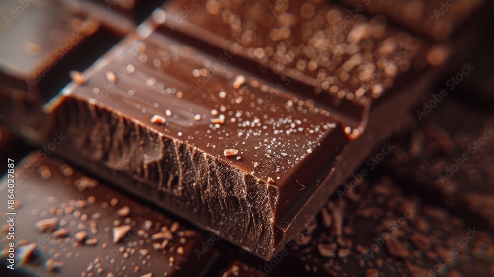 Macro Shot of Textured Chocolate Bar Macro Shot of Textured Chocolate Bar