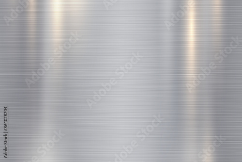 Silver grey brushed steel metal texture background vector illustration.