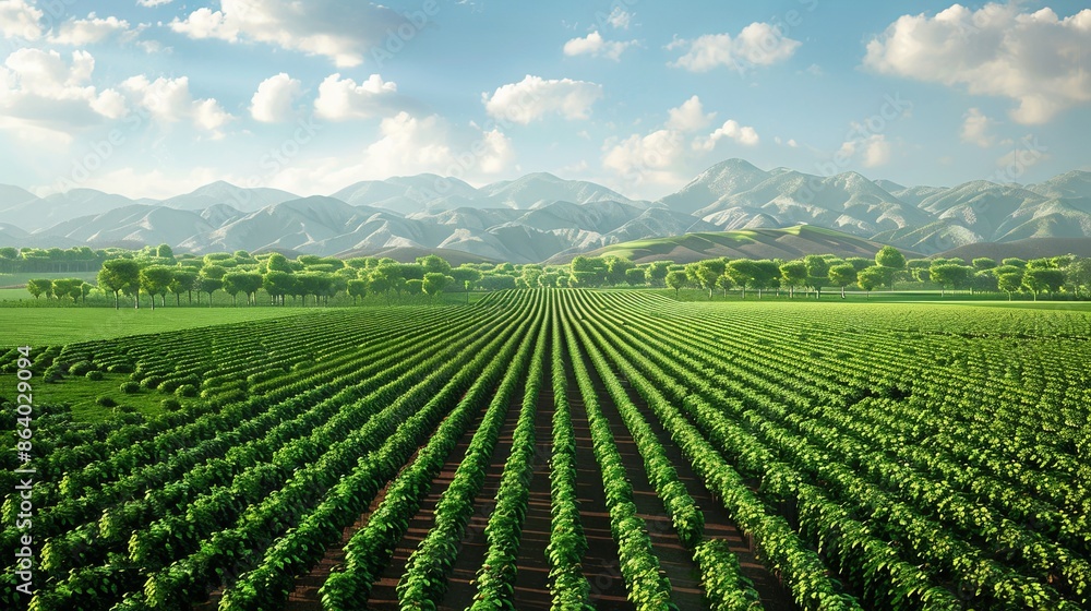 countryside landscape; rural farm and farmland field countryside landscape; rural farm and farmland field