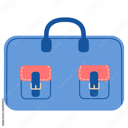 blue and pink hand back illustration 