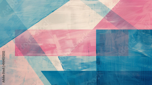 Pink and Blue Suprematism art background
