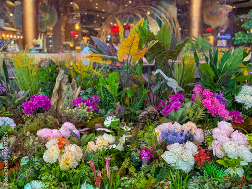 colourful and beautiful decorations in a shopping mall BKK Bangkok Thailand  photo