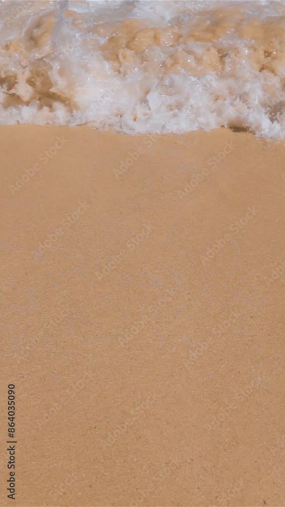 Super Slow motion. Wavy Water white foam of the Atlantic Ocean wave of Domanicain republic. Holiday and relax concept. Teal and orange. Wide shot. Vertical shot. Super Slow motion. Wavy Water white foam of the Atlantic Ocean wave of Domanicain republic. Holiday and relax concept. Teal and orange. Wide shot. Vertical shot.