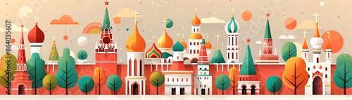 Aerial view of the historic Kremlin in Moscow, Kremlin, Russian landmarks