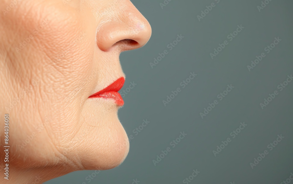 Woman with a firm and youthful appearance after a series of skin tightening treatments, results, facial rejuvenation