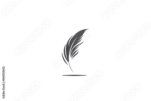 Feather logo. Beautiful minimalist design.