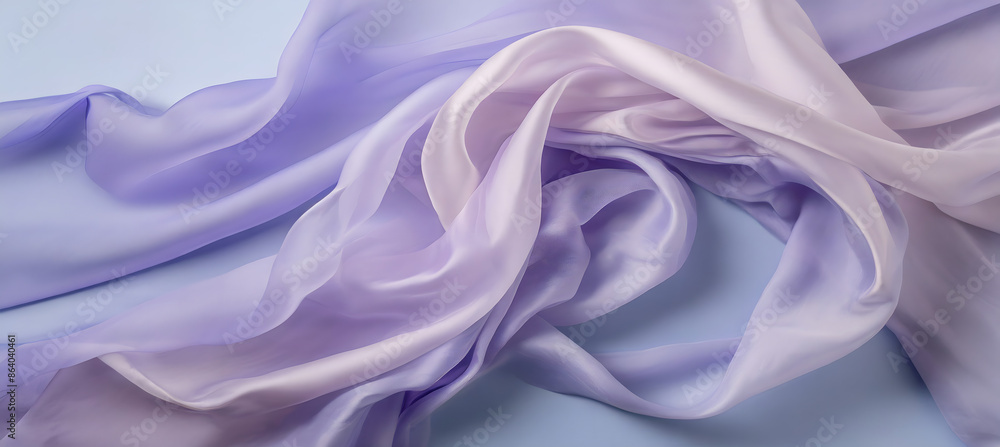 Beautiful silk flowing swirl of pastel gentle calming lilac and light purple cloth backgroun. Generative AI. Beautiful silk flowing swirl of pastel gentle calming lilac and light purple cloth backgroun. Generative AI.