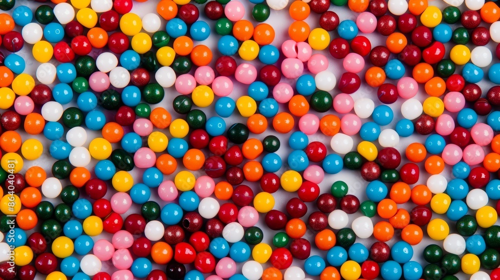 Tightly packed, colorful beads, varied shapes, bright and vibrant, filling the entire frame, detailed and lively, a rich tapestry of colors Tightly packed, colorful beads, varied shapes, bright and vibrant, filling the entire frame, detailed and lively, a rich tapestry of colors