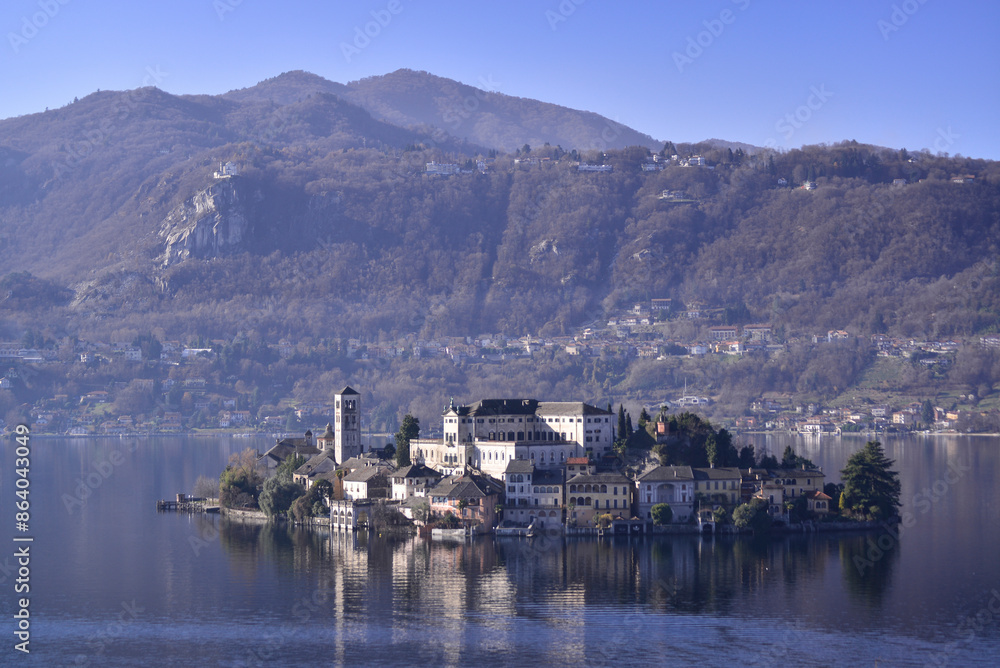 Fototapeta premium the lake of Orta, Piedmont, Italy