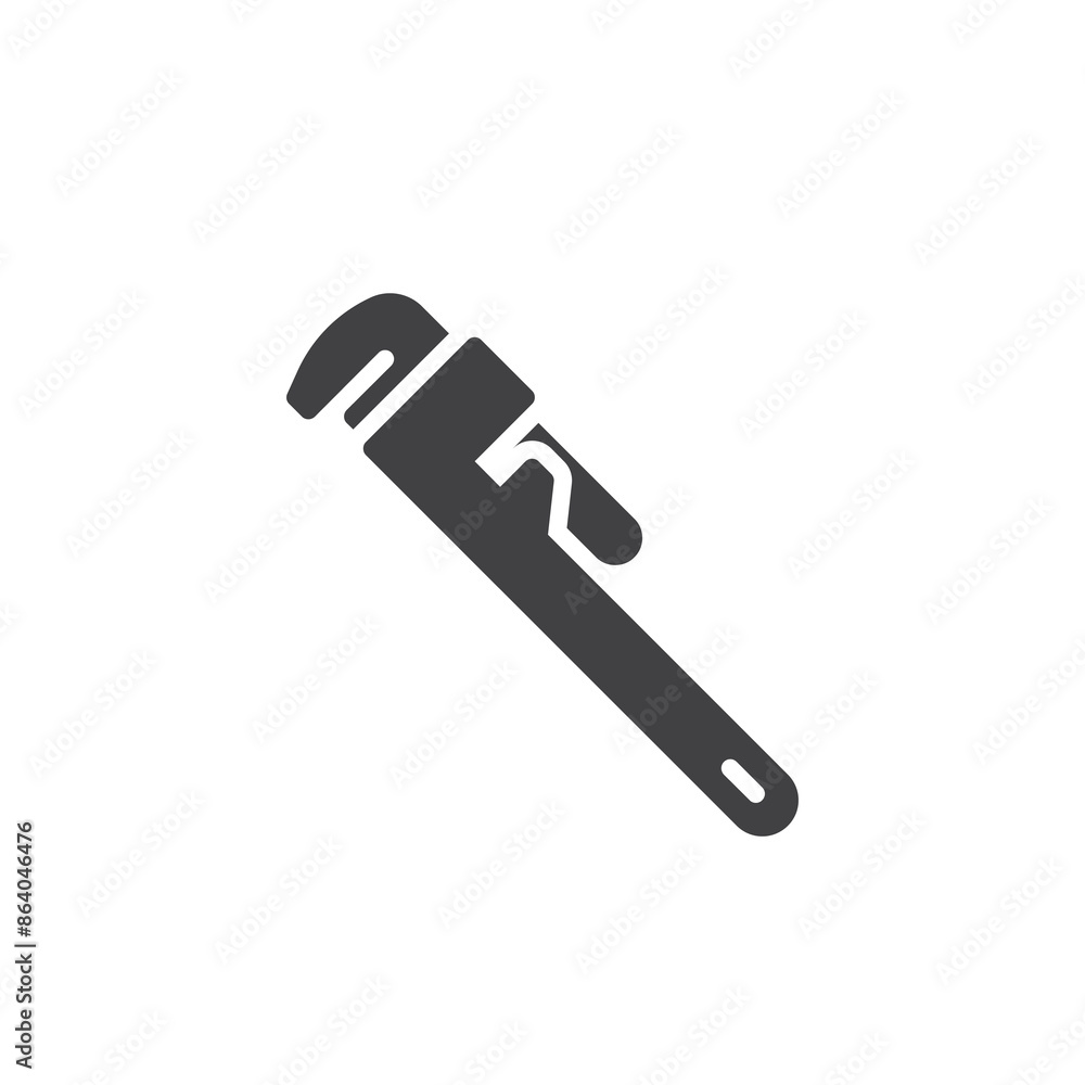 Pipe wrench tool vector icon Pipe wrench tool vector icon