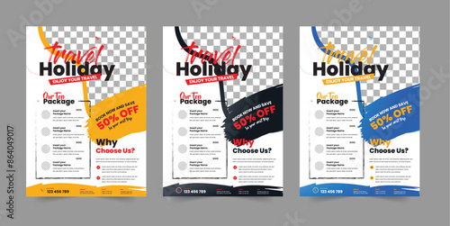 travel holiday flyer travel tourism flyer layout travel poster design business flyer template 