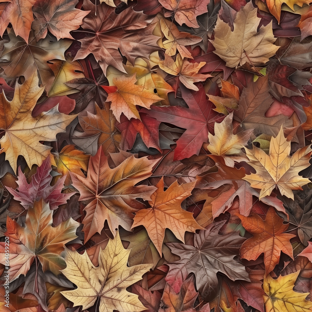 Seamless pattern photo texture of fallen red and yellow autumn maple leaves Seamless pattern photo texture of fallen red and yellow autumn maple leaves