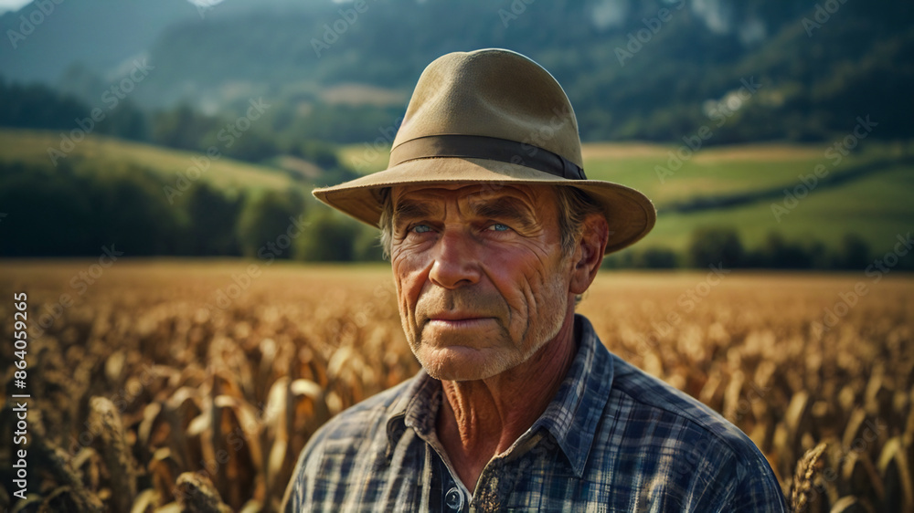 farmer in field farmer in field