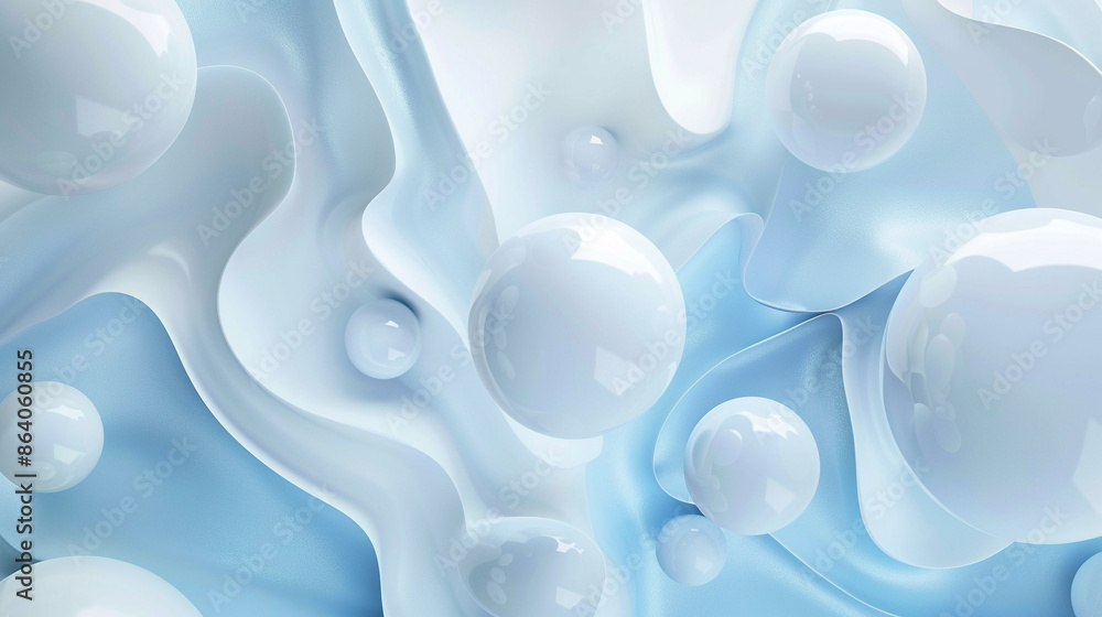 Baby Blue and white Modern digital abstract 3D background Baby Blue and white Modern digital abstract 3D background