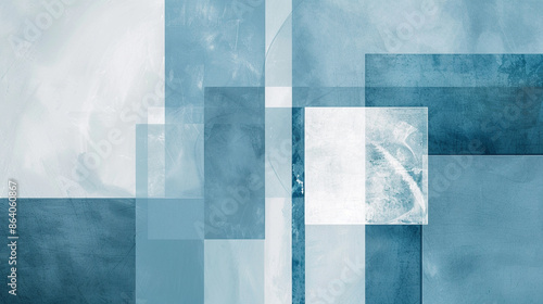 Baby Blue and white Suprematism art background