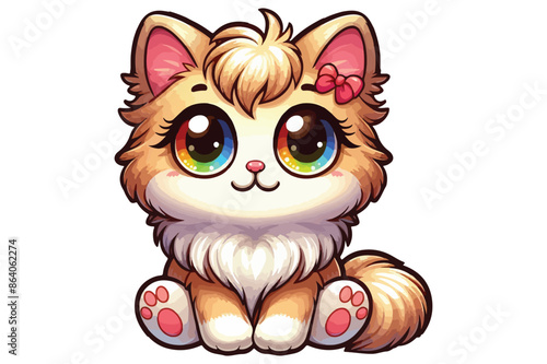  Vector cute cat illustration
