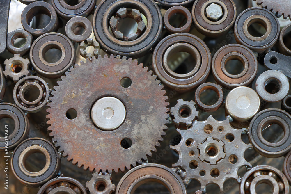 bearing texture background, rusty old metal car mechanic parts. bearing texture background, rusty old metal car mechanic parts.