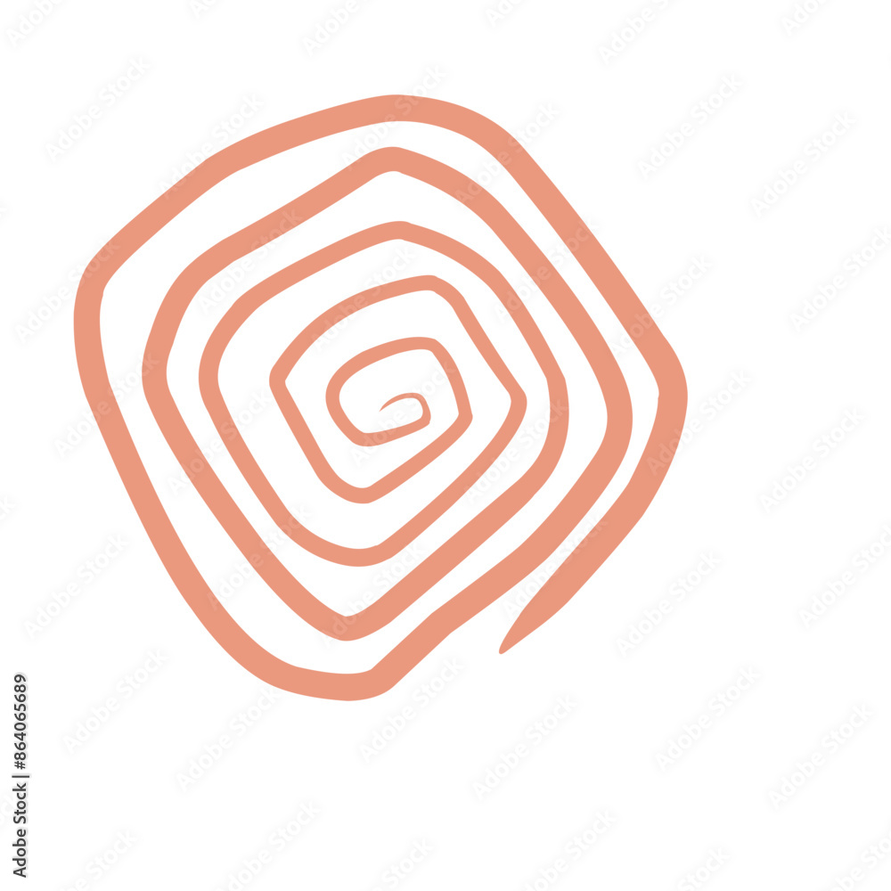 Hand drawn spiral swirl icon. Geometric different direction motion elements in sketch doodle style. Vector illustration isolated on white background Hand drawn spiral swirl icon. Geometric different direction motion elements in sketch doodle style. Vector illustration isolated on white background