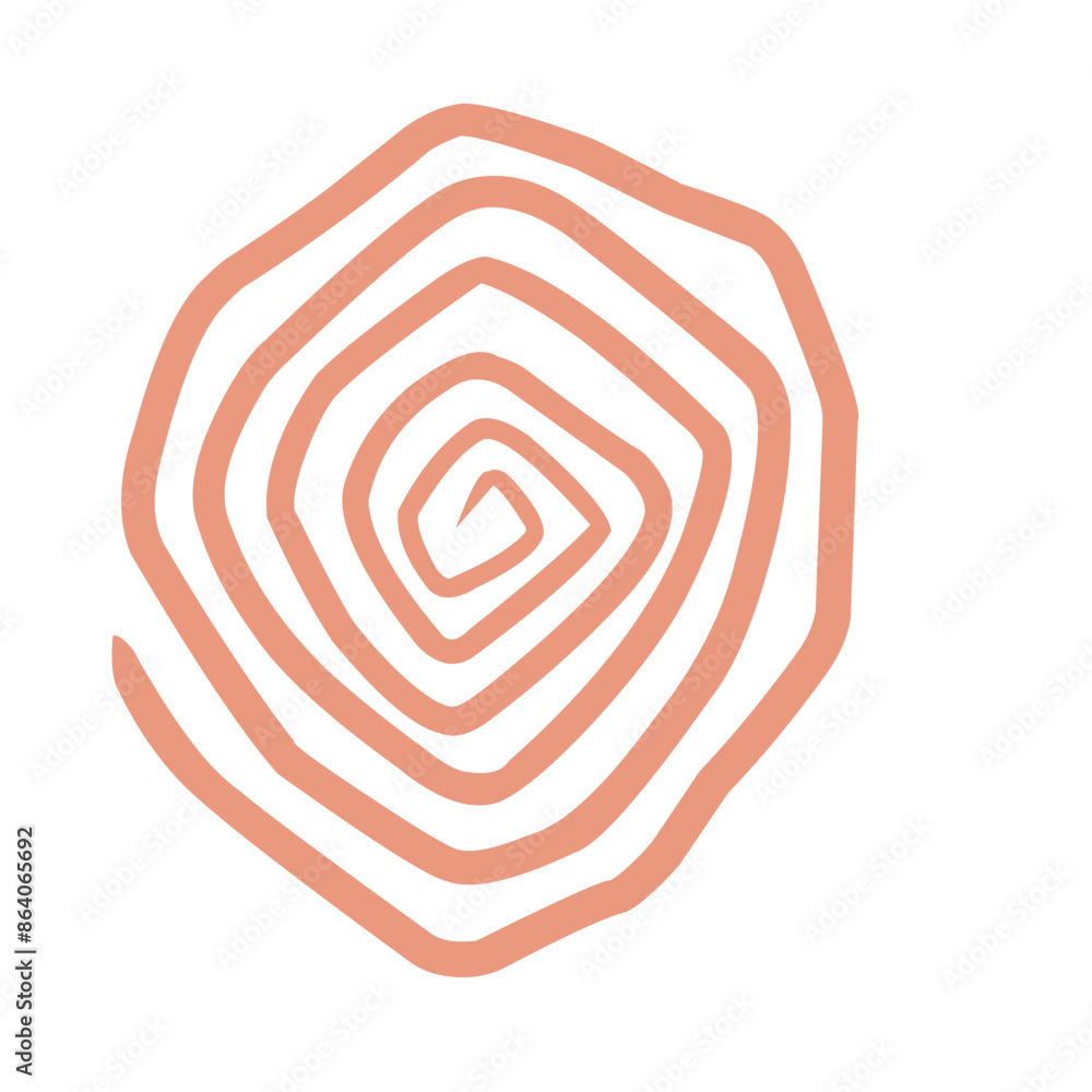 Hand drawn spiral swirl icon. Geometric different direction motion elements in sketch doodle style. Vector illustration isolated on white background Hand drawn spiral swirl icon. Geometric different direction motion elements in sketch doodle style. Vector illustration isolated on white background