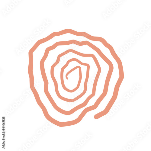 Hand drawn abstract doodle spiral