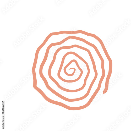 Hand drawn abstract doodle spiral