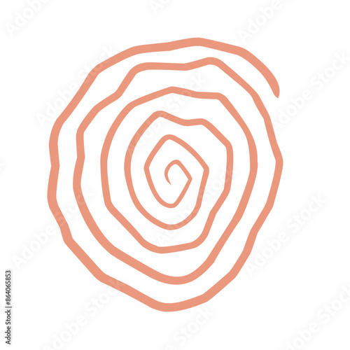 Hand drawn abstract doodle spiral