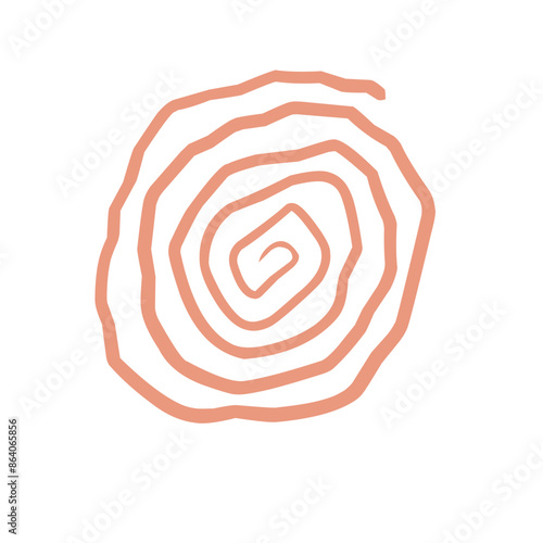 Hand drawn abstract doodle spiral