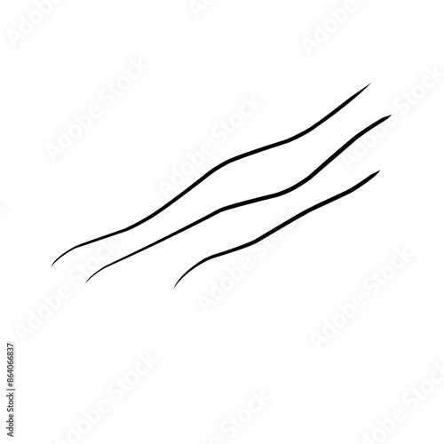 Curve line strip swirl wave shape design, curve line energy