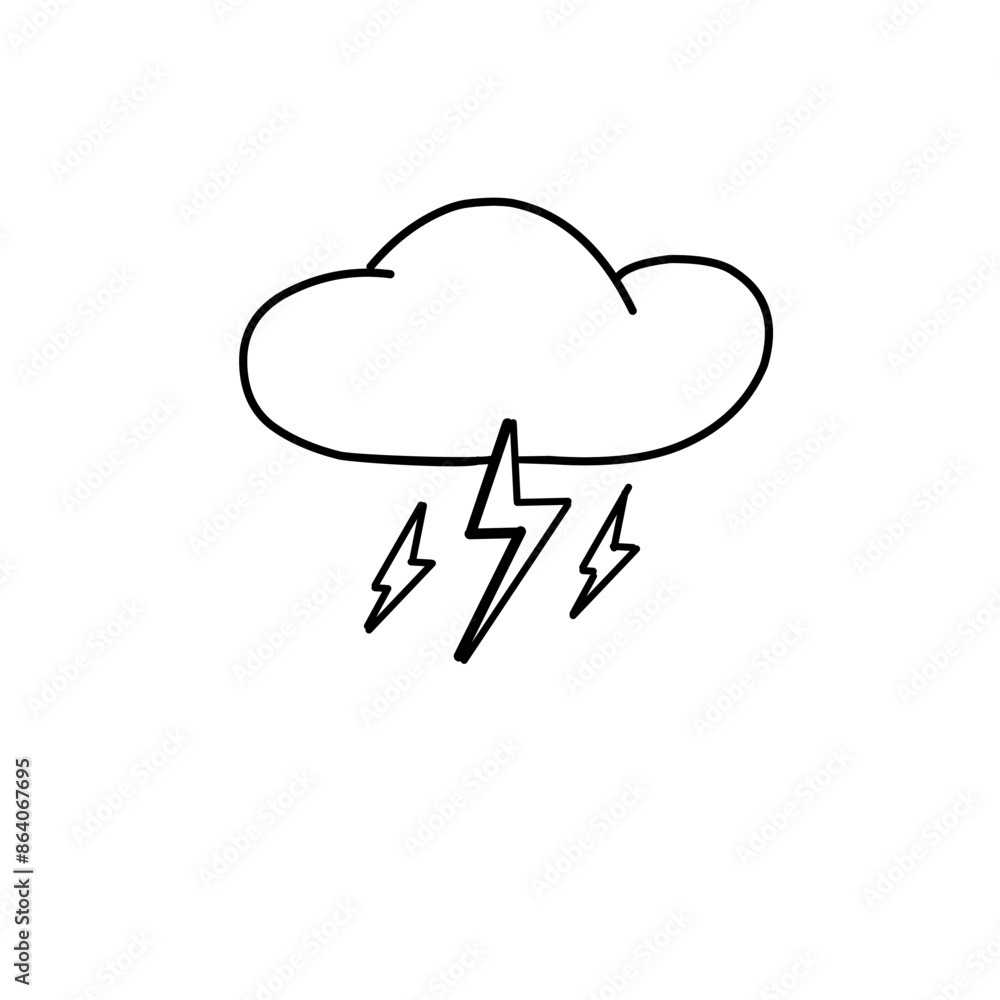 Weather Cloud With Lightning Bolt Emoji Symbol. Flashing Cloudy Day Symbol. Thunderstorms Illustration Vector Design Art. Weather Cloud With Lightning Bolt Emoji Symbol. Flashing Cloudy Day Symbol. Thunderstorms Illustration Vector Design Art.