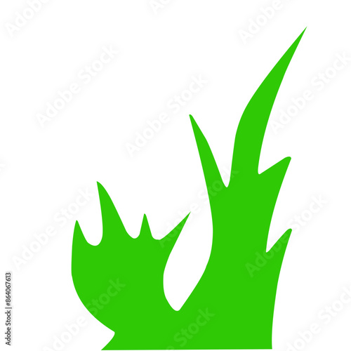  Green Grass vector elements. Different herb silhouettes.