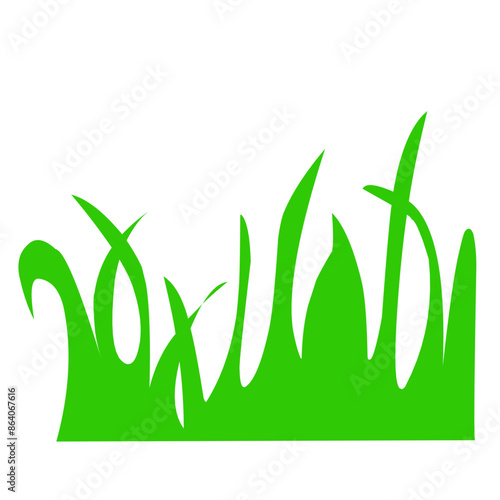  Green Grass vector elements. Different herb silhouettes.