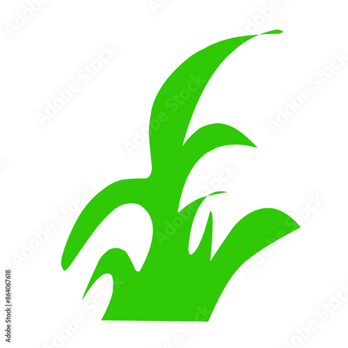  Green Grass vector elements. Different herb silhouettes.