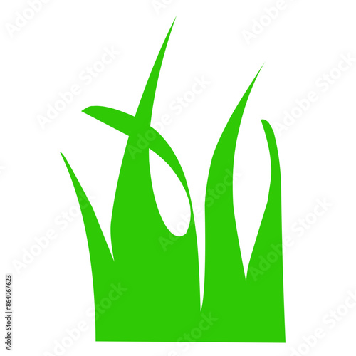  Green Grass vector elements. Different herb silhouettes.