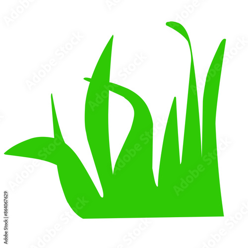  Green Grass vector elements. Different herb silhouettes.