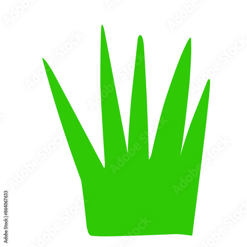  Green Grass vector elements. Different herb silhouettes.