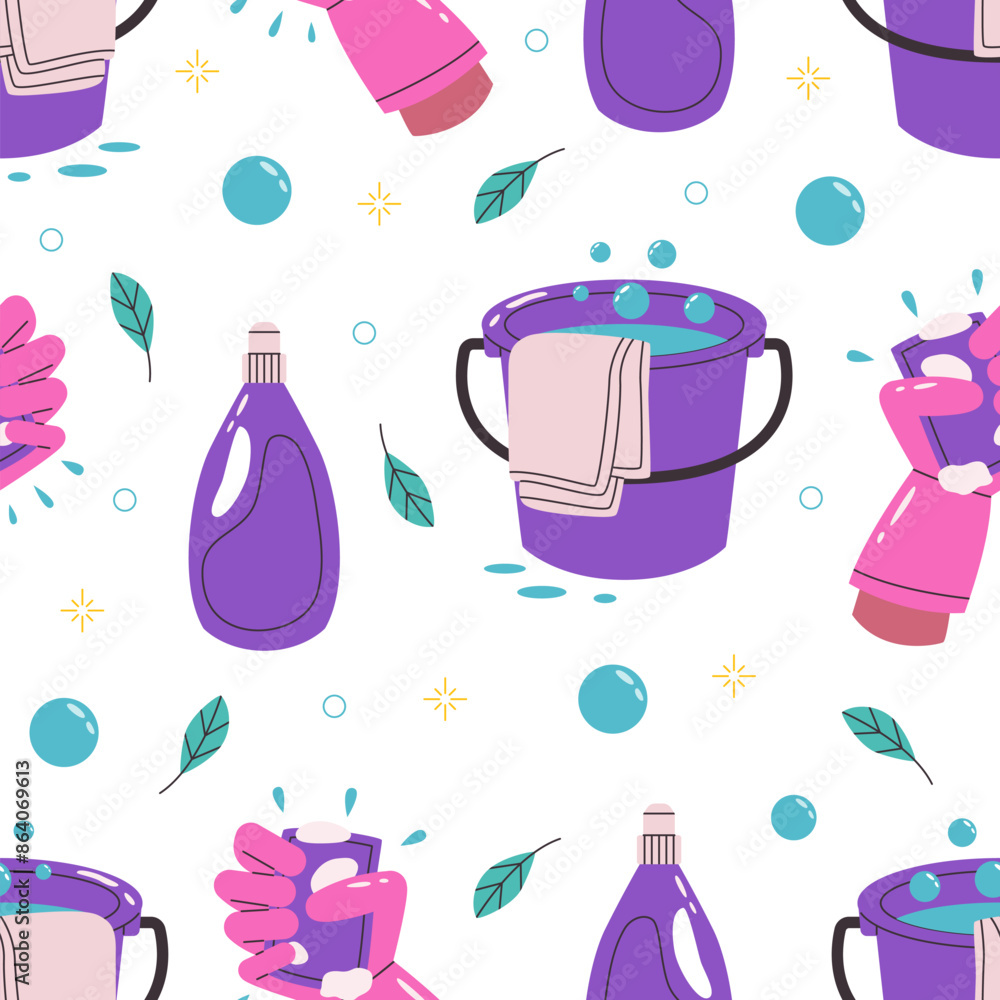 Cleaning Seamless pattern Cleaning Seamless pattern