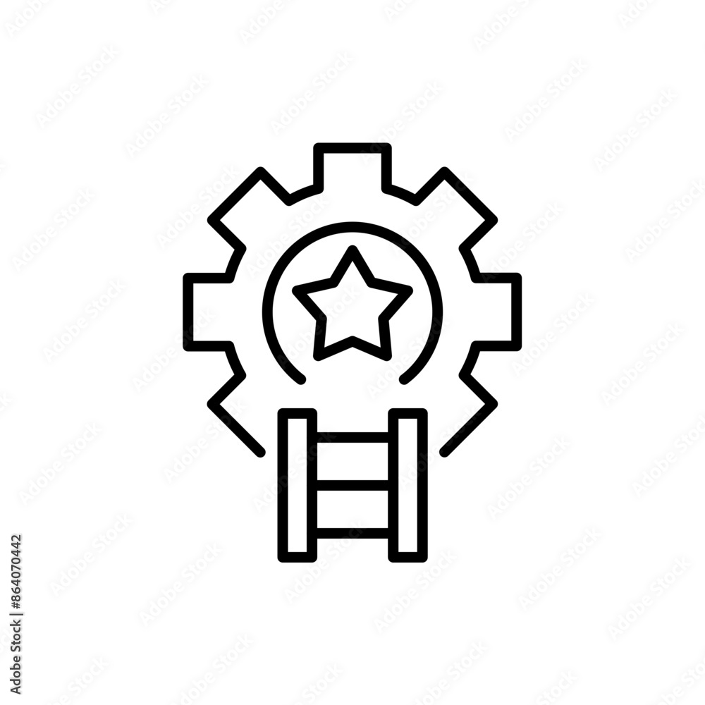 Success ladder outline icons, minimalist vector illustration ,simple transparent graphic element .Isolated on white background Success ladder outline icons, minimalist vector illustration ,simple transparent graphic element .Isolated on white background