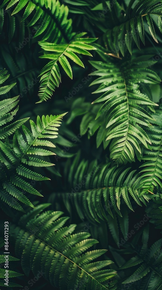 Fern, Plant, 4k wallpaper, copy space - generative ai Fern, Plant, 4k wallpaper, copy space - generative ai