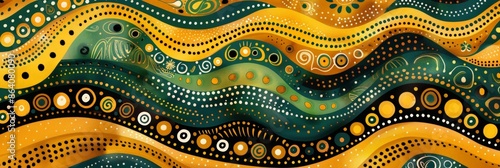 Vibrant Abstract Australian Aboriginal Art Inspiring Seamless Background
