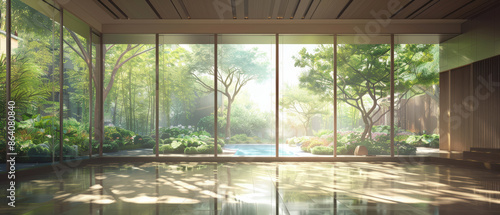 Tranquil Wellness Clinic - Serene Nature-Inspired Setting for Holistic Health and Relaxation