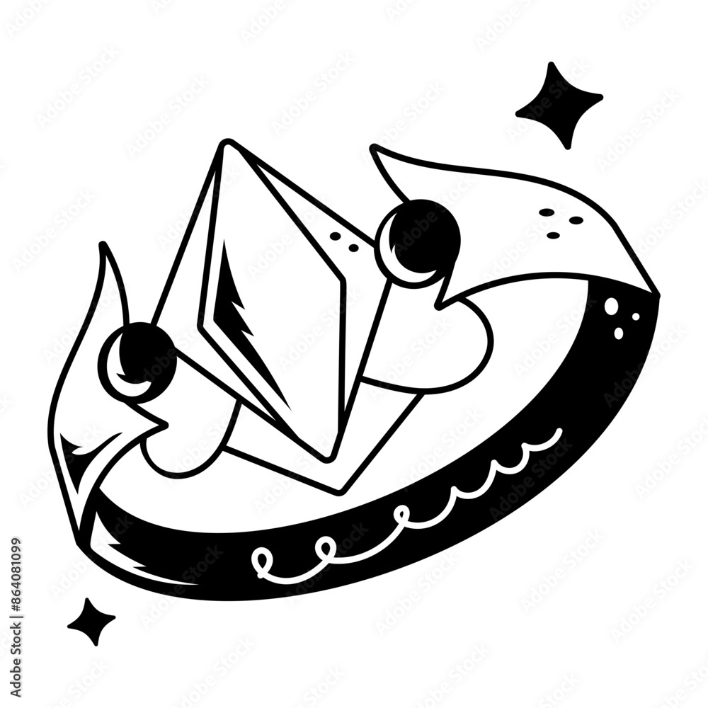 A royal ring icon designed in hand drawn style A royal ring icon designed in hand drawn style