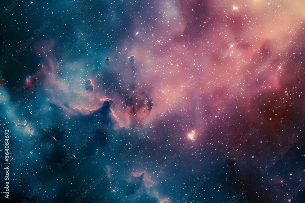 Obraz premium Stunning Deep Space Nebula with Stars