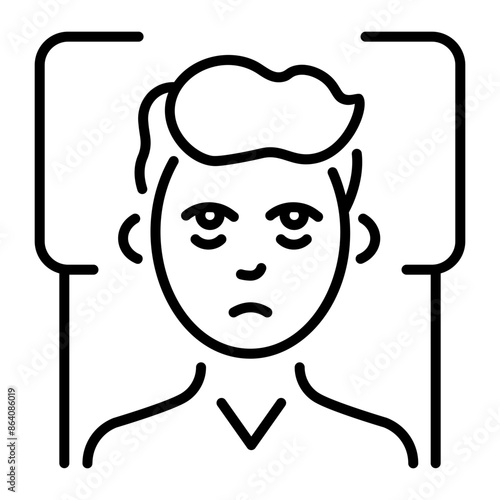 An outline icon denoting person with sleep disorder 