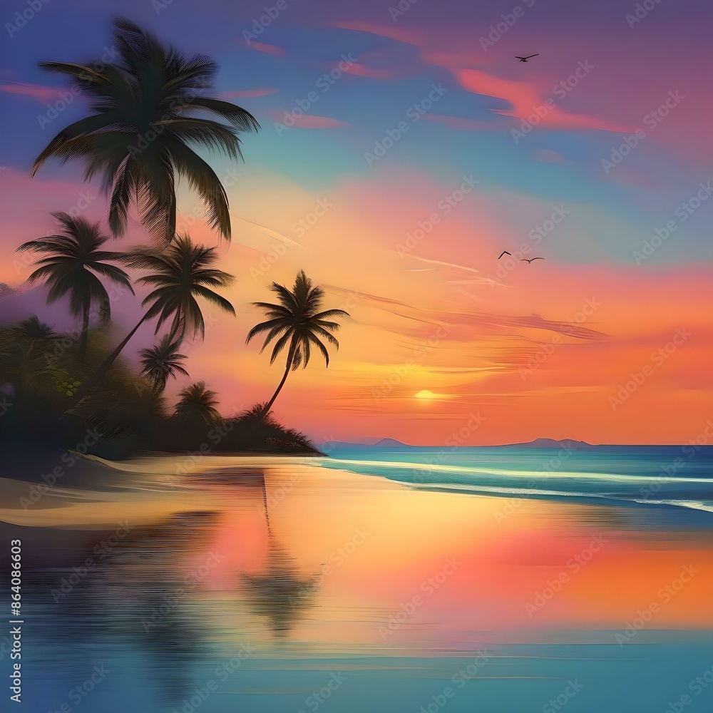 Fototapeta premium sunset over the sea